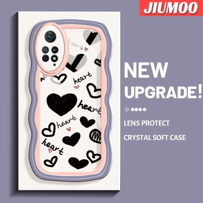 เคส JIUMOO สำหรับ Xiaomi Redmi Note 11 Pro 5G Note 11e Pro,เคสแฟชั่นลายหัวใจดีไซน์ใหม่สีสันสดใสเคสโทรศัพท์แบบใสปลอกซิลิโคนนิ่มเลนส์กล้องถ่ายรูปเคสโปร่งใสป้องกันการกระแทก