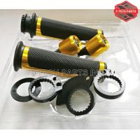 【support】 22Mm 7/8 Street &amp; Racing Moto Grips พร้อม End CNC สำหรับ Grip รถจักรยานยนต์ Handle Bar CAPS / Handlebar Grips Kit