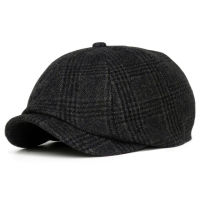 Two Sizes Solid Black Vintage Men Berets Caps Wool Beret Hat French Peaked Caps Female Casual Newsboy Cap Wool Ivy Boinas