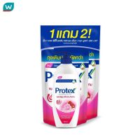 Protex โพรเทคส์ ครีมอาบน้ำ เพอร์ฟูม พีโอนี แอนด์ ทับทิม 450 มล. ฟรี ถุงเติม 400 มล. 2 ถุง