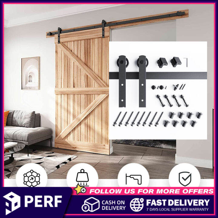 Perf Carbon Steel Rustic Interior Sliding Wood Barn Door Hardware Heavy