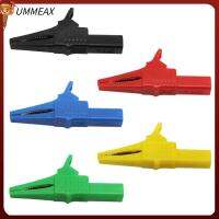 UMMEAX ฉนวนสายเคเบิล คลิปจระเข้โลหะ 4mm ครับ สีแดงสีดำ ขั้วต่อสายไฟ คลิปจระเข้ สายจั๊มเปอร์ อุปกรณ์ทางไฟฟ้า