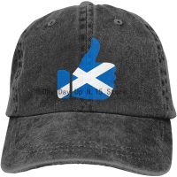 Flag of Scotland Thumb Signal Hat Cap Washed Retro Trucker Hat Gym Hat for Fishing Outdoors