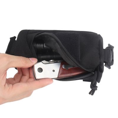 ：“{—— Molle Flashlight Pouch Tactical Shoulder Strap Sundries Bags For Backpack Accessory Pack Key Outdoor Camping EDC Kits Tools Bag