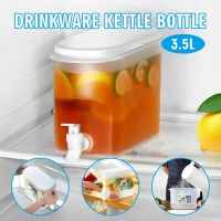 1pc New 3.5L Water Pitcher Jug With Faucet Drinkware Kettle Bottle Refrigerator Household Lemon Water Kettle Kitchen Gadget