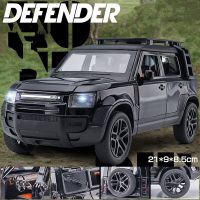 1/24ระยะ Rover Defender SUV Mobil Aloi โมเดล Diecast &amp; Mainan Logam Off-Road Kendaraan โมเดล Mobil Koleksi Simulasi Hadiah Mainan Anak-Anak