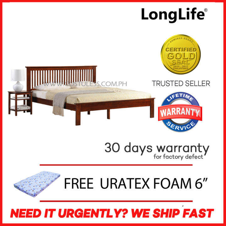 Longlife Howard Double Size Bed Frame 48x75 (Brown) with FREE 6 Inches