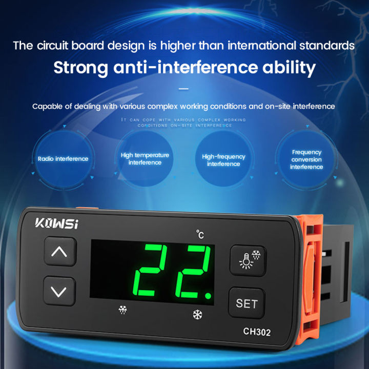 kws-ch302เทอร์โม-thermoregulator-ac110-220v-ควบคุมอุณหภูมิดิจิตอลอเนกประสงค์ที่มีเซ็นเซอร์อุณหภูมิ