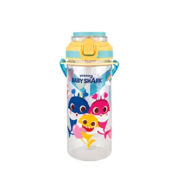 Zak Designs Baby Shark Kids Water Bottle with Straw and Built in Carrying  Loo