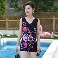 Swimsuit Women Sport Bathing Suit Patchwork Training Suit Rash Guard Surf Swimming Suit for Women flower Conservative