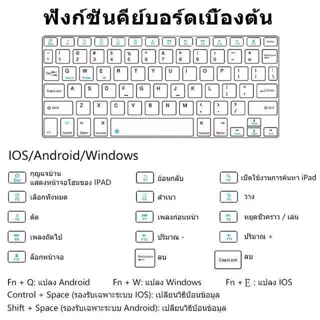 คีย์บอร์ดไร้สายบลูทูธ-คีย์บอร์ด-แป้นพิมพ์ไทย-อังกฤษ-คีย์บอร์ดเรือนแสง-เหมาะสำหรับ-android-windows-แท็บเล็ต10-2-7th-generation