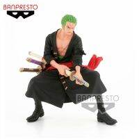 100% Banpresto ของแท้ตุ๊กตาขยับแขนขาได้ของเล่นสำหรับเด็กผู้ชายจากเรื่อง Roronoa Zoro Land Of Wano ขนาด18ซม. หนึ่งชิ้นราชาแห่งศิลปิน