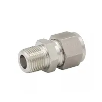 304 Stainless Steel Double Ferrule Fitting 6mm 8mm 10mm 12mm Tube to 1/8" 1/4" 3/8" 1/2" Hex male thread straight joint Valves