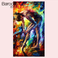 Barocco มือวาดบัลเล่ต์สาวนักเต้นที่ทันสมัยมีดนามธรรมภาพวาดสีน้ํามันบนผ้าใบตกแต่งบ้าน 60x90cm 70x100cm 80x120cm 90x150cm ขนาดใหญ่