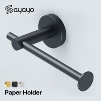 Stainless Steel Toilet Paper Holder Wall Mount Bathroom Tissue Paper Holder Simple Design Matte Black Finish Tissue Accessories