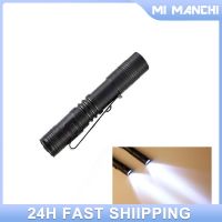 Portable Mini Penlight LED Clip Flashlight Torch XPE-R3 Pocket Light 1 Switch Modes Outdoor Camping Light AAA Flashlight Lamp Rechargeable  Flashlight