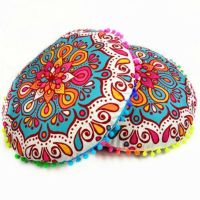 【CW】✹  Round Mandala Pattern Pillowcase Cushion Cover Boho Floor Pillows Hotel Bar Car Decoration 43x43cm