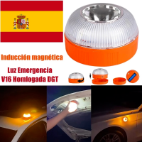 2021Spain DGT Help Led V16 Dgt Emergency Light Sos Homologada Approved Flash Safety Lamp Warning Amber White Strobe Road Accident