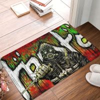 Dorohedoro Caiman En Nikaido Shin Anime Bathroom Non-Slip Carpet WELCOME TO HOLE Mat Entrance Door Doormat Floor Decoration Rug