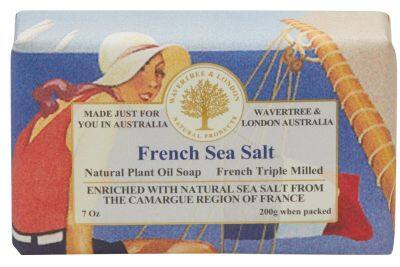 Wavertree &amp; London Luxury Soap - French Sea Salt สบู่ออร์แกนิค (เกลือทะเลจากฝรั่งเศสและเชียบัตเตอร์) (200g)