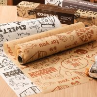 8m Parchment Paper Roll for Baking Non-stick Oil Paper Wax Paper For Decoration Cartoon Baking Sheets Food Packaging Decoration