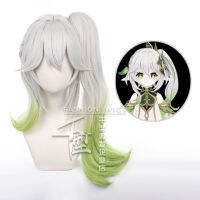 Nahida Synthetic Lesser Lord Kusi วิกผม Genshin Impact คอสเพลย์วิกผมสำหรับผู้หญิงสีเขียว Elf Ear Items ชุดปาร์ตี้ฮาโลวีน