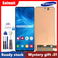 Salmatt โอแอลสำหรับ Samsung Galaxy M51/M62เซ็นเซอร์จอแสดงผล LCD แบบสัมผัสหน้าจอเครื่องอ่านพิกัดชิ้นส่วนอะไหล่สำหรับ SM-M526B/SM-M625F ที่มีลายนิ้วมือ