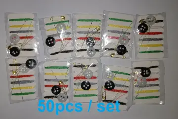 Portable Mini Sewing Kit, Needle Thread, Button Pin Set, Travel