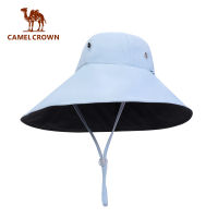 CAMELCROWN ครีมกันแดดหมวกชาวประมงชายคาขนาดใหญ่หมวกกันแดดปรับได้กันแดดได้ทุกแบบ