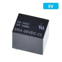 รีเลย์รถยนต์สีดำ Sra-12vdc-Cl Sra-05vdc-Cl อุปกรณ์รีเลย์ไฟฟ้ากระแสตรง5V 12V 24V 20a 10ชิ้น5pin Sra-24vdc-Cl Pcb