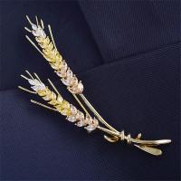 Elegant Temperament Wheat Zircon Brooch Ladies Fashion Party Accessories