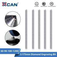 XCAN บิตแกะสลักเพชร3.175Mm 60 90 100 120D เครื่องมือเครื่องแกะสลักเพชร CNC จุดสำหรับตัดหินโลหะเครื่องมือตัด