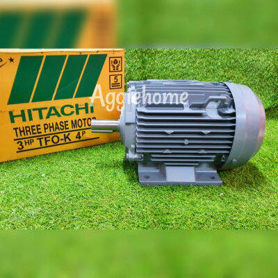 🇹🇭 HITACHI 🇹🇭 มอเตอร์ไฟฟ้า 380V.รุ่น TFO-K 3HP 4P (3แรงม้า) IP44 2.2kW./ความเร็วรอบ 1400 รอบ/นาที MOTOR มอเตอร์ จัดส่ง KERRY 🇹🇭