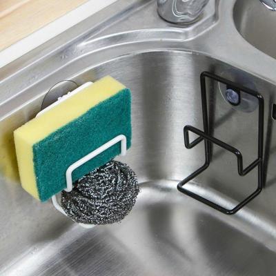 Home Practical Kitchen Bathroom Organizer Rack Sink Sponge Draining Towel Soap Storage Holder Wall Mounted with Suction Cup Bathroom Counter Storage