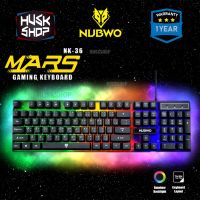 คีบอร์ดเกมมิ่ง Nubwo MARS NK-36 Gaming Keyboard คีบอร์ด มีไฟ ประกันศูนย์ 1 ปี บริการเก็บเงินปลายทาง