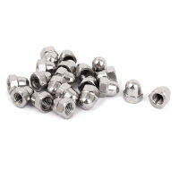 M6 Thread Dia Dome Head 304 Stainless Steel Cap Acorn Hex Nuts 20Pcs