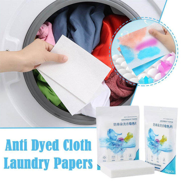 50Pcs/Bag Antistaining Clothes Laundry Paper Anti Dyeing Laundry Sheet