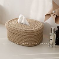 Cotton Rope Woven Tissue Storage Desktop Cover Pumping Household Room Dining Table Napkin