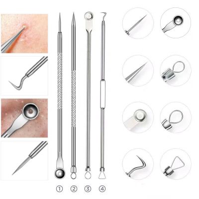 【cw】 1/4pc Blackhead Comedone Acne Blemish Extractor Remover Face Pore Cleaner Needles Remove Tools ！