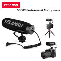 YELANGU MIC08 Professional Recording Microphone Video Vlog Camera SmartPhone Interview Mic for Canon Nikon Photography Rig