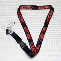 สายห้อยคอ รีคาโล่ ดำแดง พวงกุญแจ Recaro  Lanyard neck strap key chain black / red