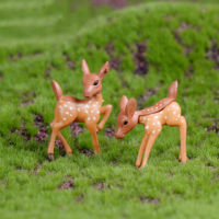 1pc Artificial Mini Deer Fairy Garden Miniatures Gnomes Moss Terrariums Resin Crafts Figurines Craft Home Decoration