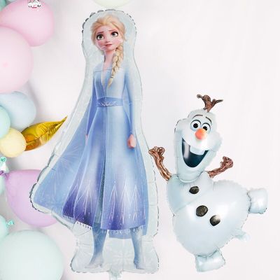 1pc New Elsa Olaf Disney Frozen Princess Foil Balloons Baby Shower Girl Snowman Birthday Party Decorations Kids Toys Air Globos Artificial Flowers  Pl