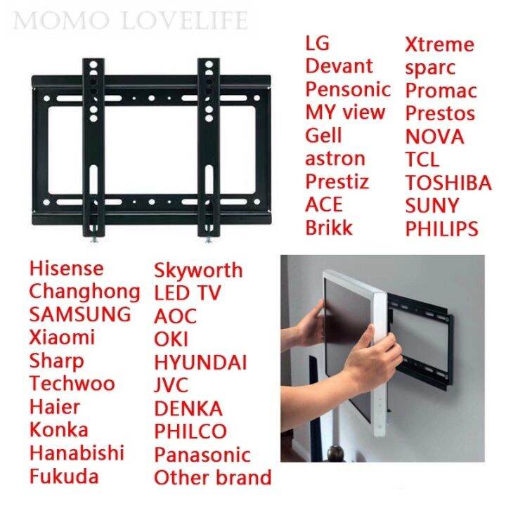 Universal TV Bracket 14 42 and 26 63 Led/lcd/pdp Flat Panel Tv Wall Mount Lazada PH