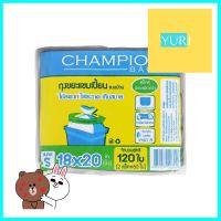 ถุงขยะม้วน CHAMPION 18X20 นิ้ว 60 ใบ สีดำ แพ็กคู่GARBAGE BAGS ON ROLL CHAMPION 18X20IN BLACK 60PCS PACK2 **ด่วน สินค้าเหลือไม่เยอะ**