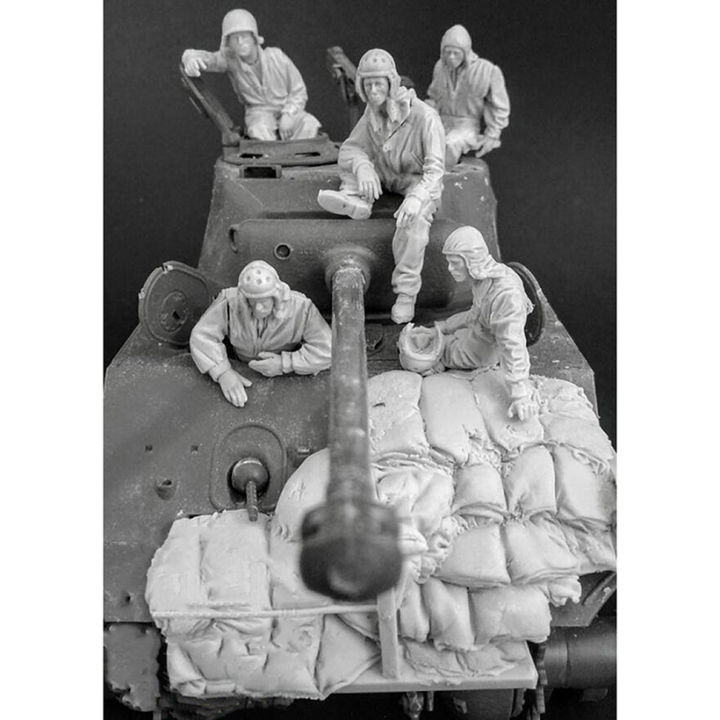 New Unassembled 135 modern crew rest inlcude 5 (WITH sandbag ) Resin Figure Unpainted Model Kit