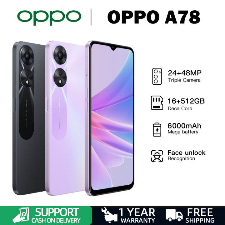 OPPO A78 Smart phone Cellphone 16GB+512GB Original 6.7inch Android ...