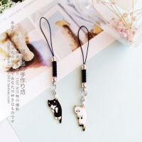 Hot Sales 1 Piece Top Quality Metal Anime Cat Mobile Phone Charm Lovely Cartoon Keychain Lanyard for Keys Phone Strap Decoration Phone Charms