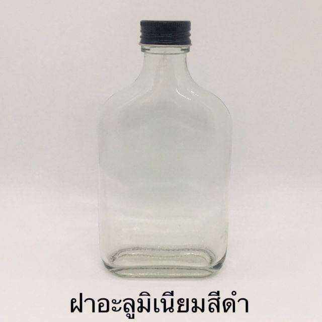 ขวดแก้วแบน-ขวดกั๊ก-187-5-ซีซี-มีจุกและฝาปิด-ขนาด-15-7-5-cm-ขวดแก้ว-ใส่น้ำมันพืช-ซอสถั่วเหลือง-น้ำส้มสายชู-น้ำดื่ม-แพ็ค-5-ขวด