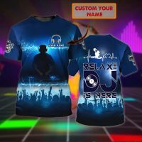 Mens fashion summer short sleeved T-shirts DJ live discopersonality